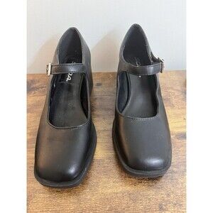 Mary Jane Chunky Platform Block Heeled Shoes Y2K Emo Wednesday Adams Grunge 6.5